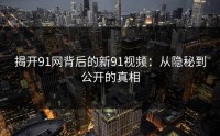 揭开91网背后的新91视频：从隐秘到公开的真相