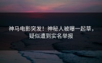 神马电影突发！神秘人被曝一起草，疑似遭到实名举报
