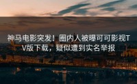 神马电影突发！圈内人被曝可可影视TV版下载，疑似遭到实名举报
